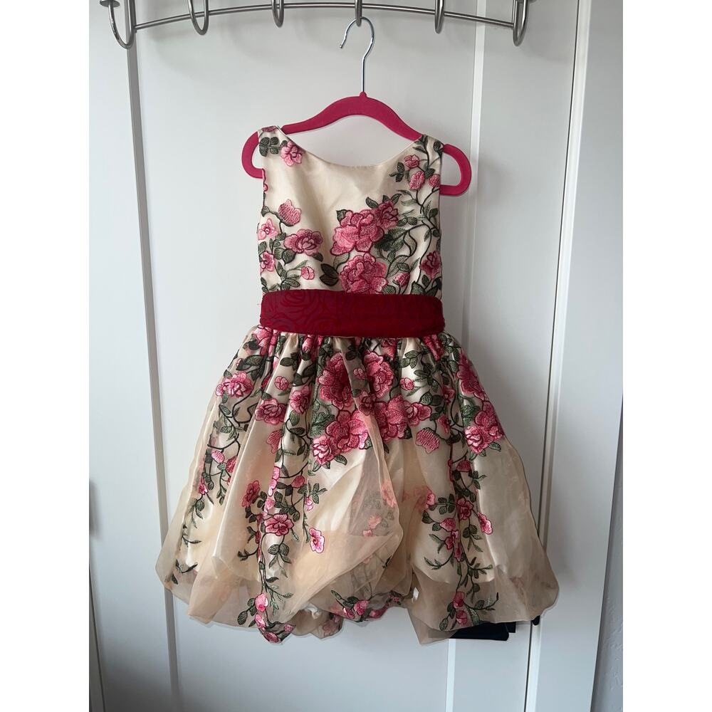 Chasing Fireflies Disney Princess Collection Belle Floral Dress 4 4T